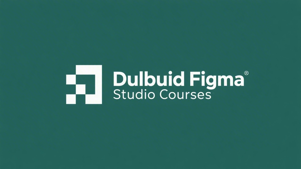 Simple wordmark logo reading Dublin Figma Studio Courses in a clean sans-serif style with a small square grid mark for clarity.